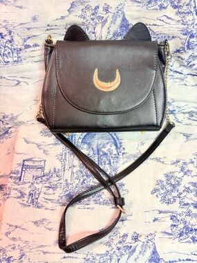 Moon Luna Cat Purses Pu Leather Gothic Purse Cosplay Moon Sailor Bag Handbags